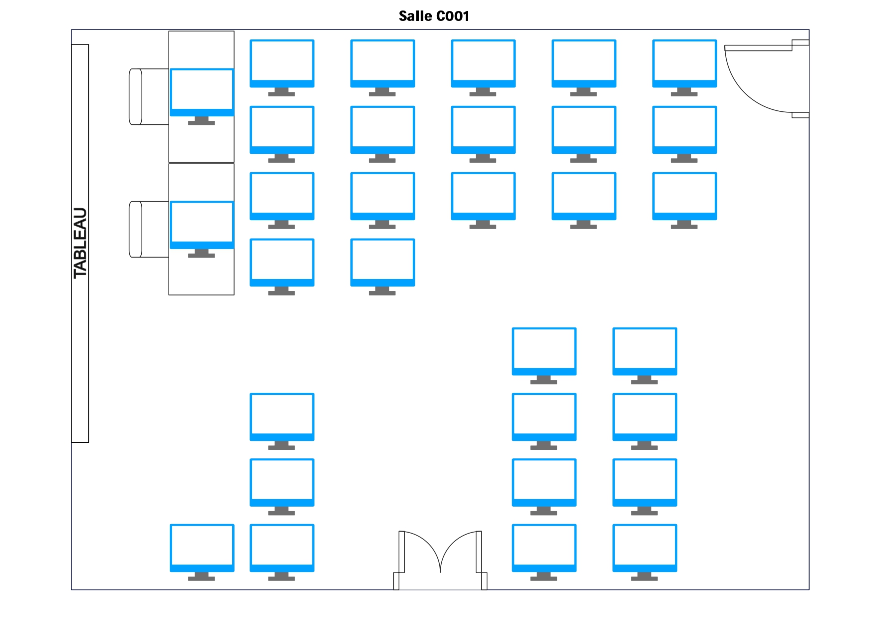 Plan de la salle C001